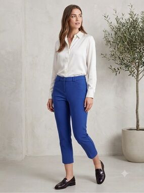 HILARY RADLEY Royal Blue Cropped Dress Pants SIZE 6